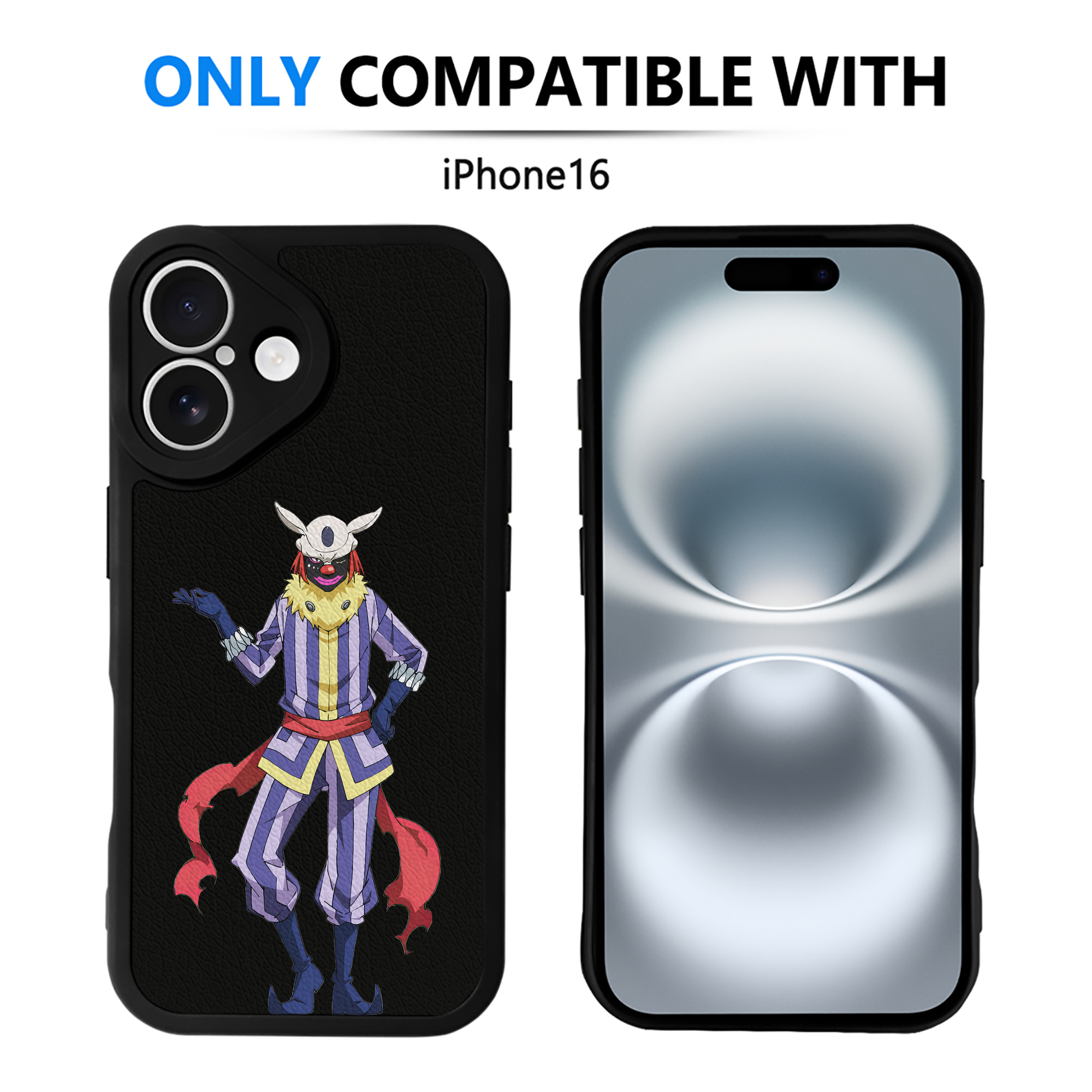 （画像用） 転スラ Regarding Reincarnated to Slime 【iPhone 16シリーズ対応】シリコンスマホケース（レザー調） 材質：シリコン